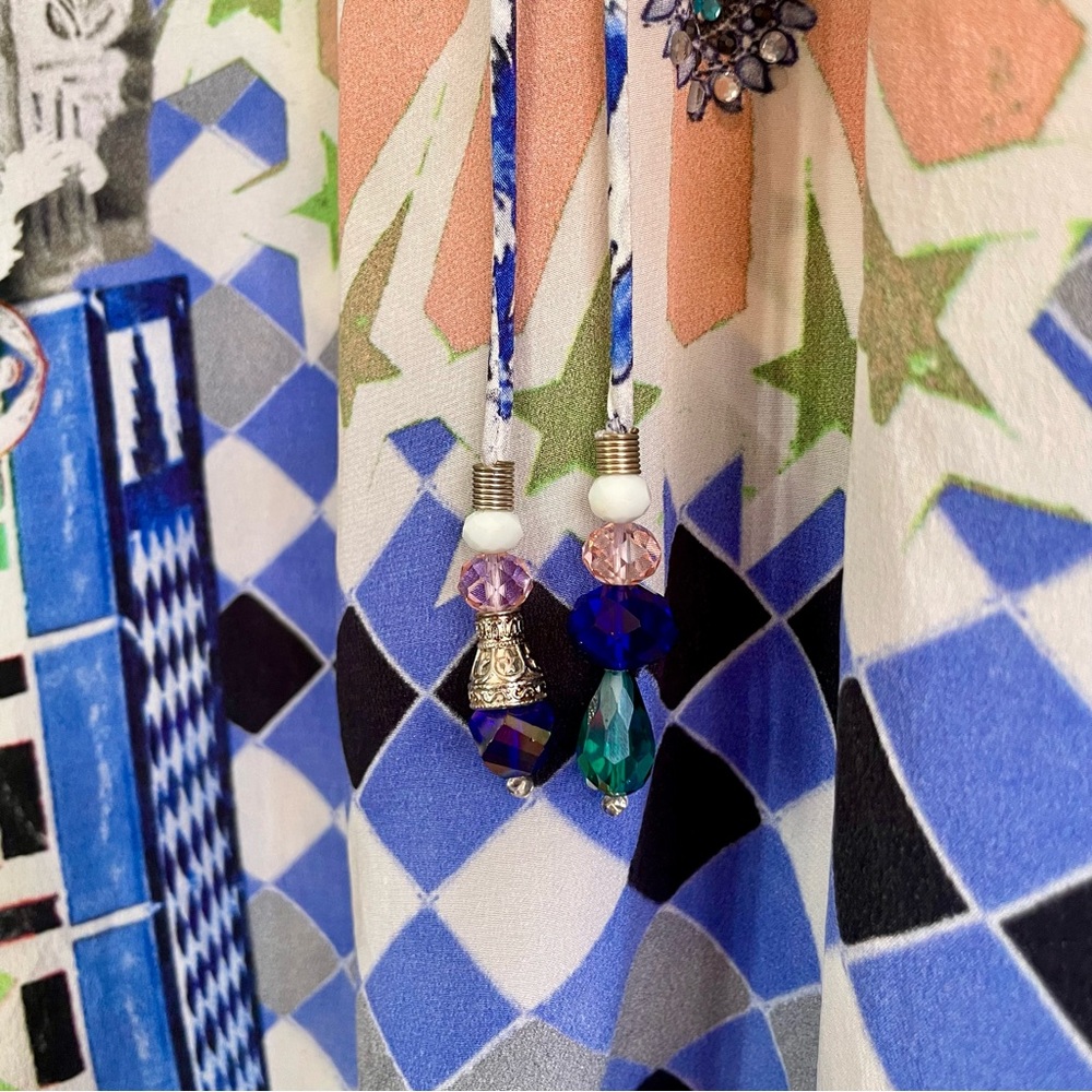 Camilla Mini Lace Up Caftan in Courtyard Of Maidens - Picture 10 of 16